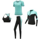 Empower Your Workout: Women’s 4-Piece Sportswear Set for Ultimate Performance