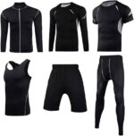 Ultimate Gym Essentials: Men’s 6-Piece Training Clothes & Sports Set