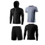 All-in-One Fitness Solution: Men’s 4-Piece Gym Training & Sports Wear Bundle