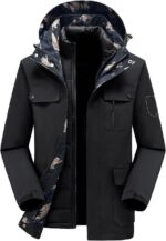 Men’s Waterproof Rain & Ski Jacket with Hood: Ultimate All-Weather Protection