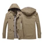 Autumn/Winter Men’s Warm Cargo Jacket: Fleeced Thicken Trench Coat - Image 4