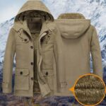 Autumn/Winter Men’s Warm Cargo Jacket: Fleeced Thicken Trench Coat - Image 3