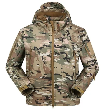 Men’s Tactical Camo Soft-Shell Jacket – Desert Camo Edition