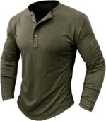 Men’s 2025 Casual Long-Sleeve Fashion Muscle Fit Pure Color Shirt | Trendy Round-Neck Top - Image 4