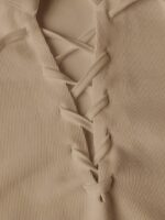 Men’s Solid Color Bandage Stand Collar Long Sleeve Knitted Casual T-Shirt - Image 2