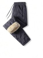 New Men’s Thickened Fleece Trousers – Loose-Fit Outdoor Sports and Casual Wear - Image 4