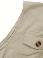 Men’s Casual Hooded Cotton Sleeveless Jumpsuit, Relaxed Fit, Lightweight Pullover For Spring/Autumn - Image 3